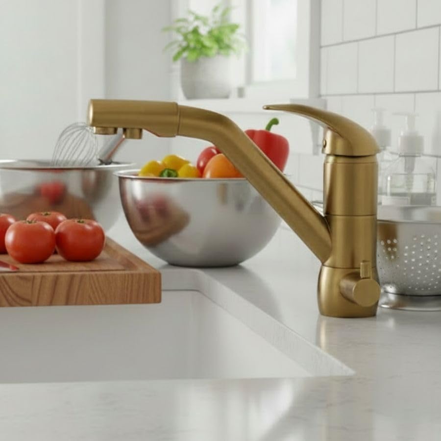 Bellerofonte Rubinetto Cucina 3 Vie Ottone Miscelatore