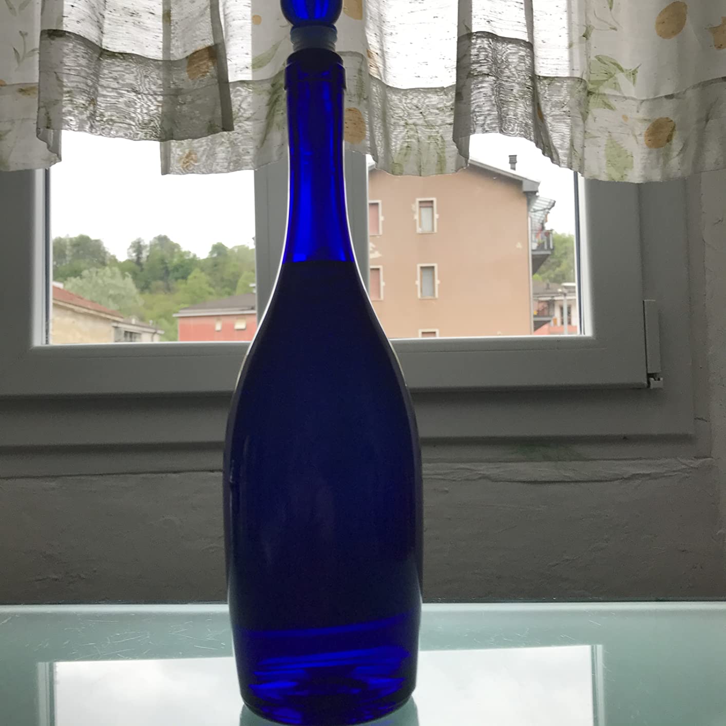BELLEROFONTE bottiglia vetro blu 750 ml tappo a pressione