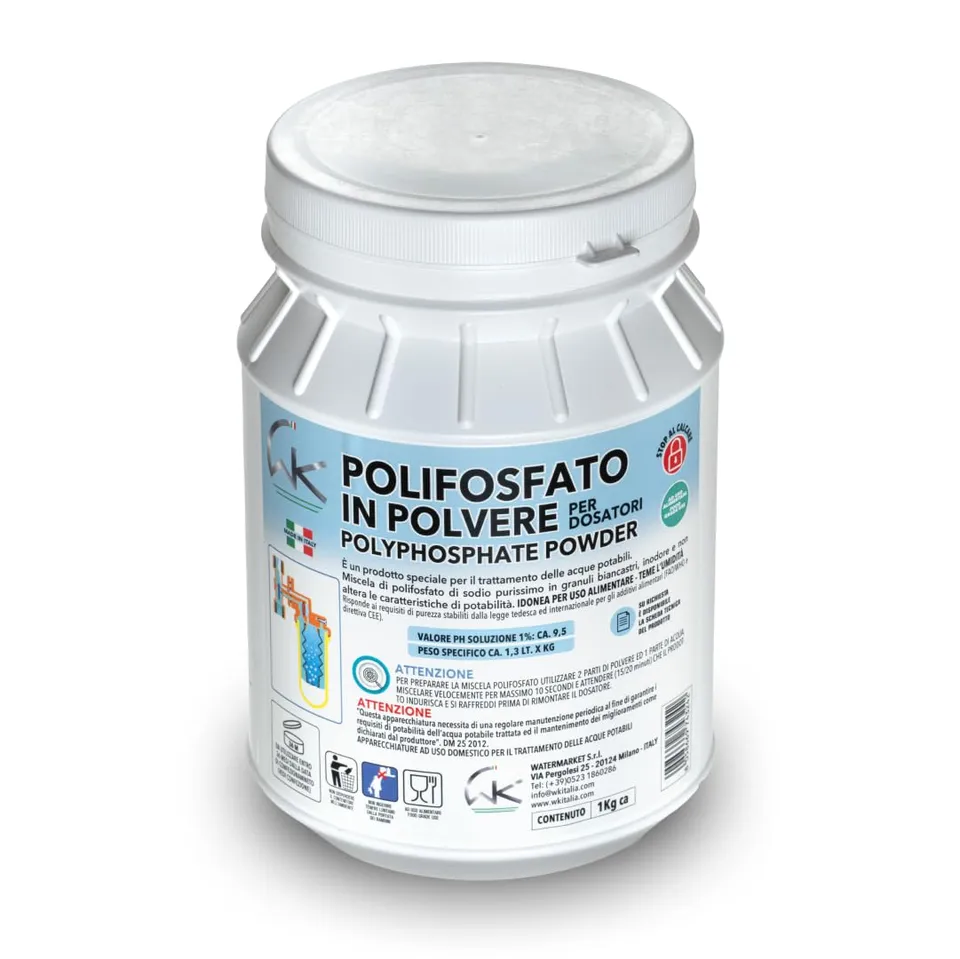 WK Polifosfati Polvere Anticalcare Caldaia 1 Kg 1 Barattolo
