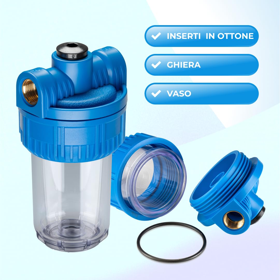 WK Contenitore Filtro Acqua 5'' 1/2" Made in Italy