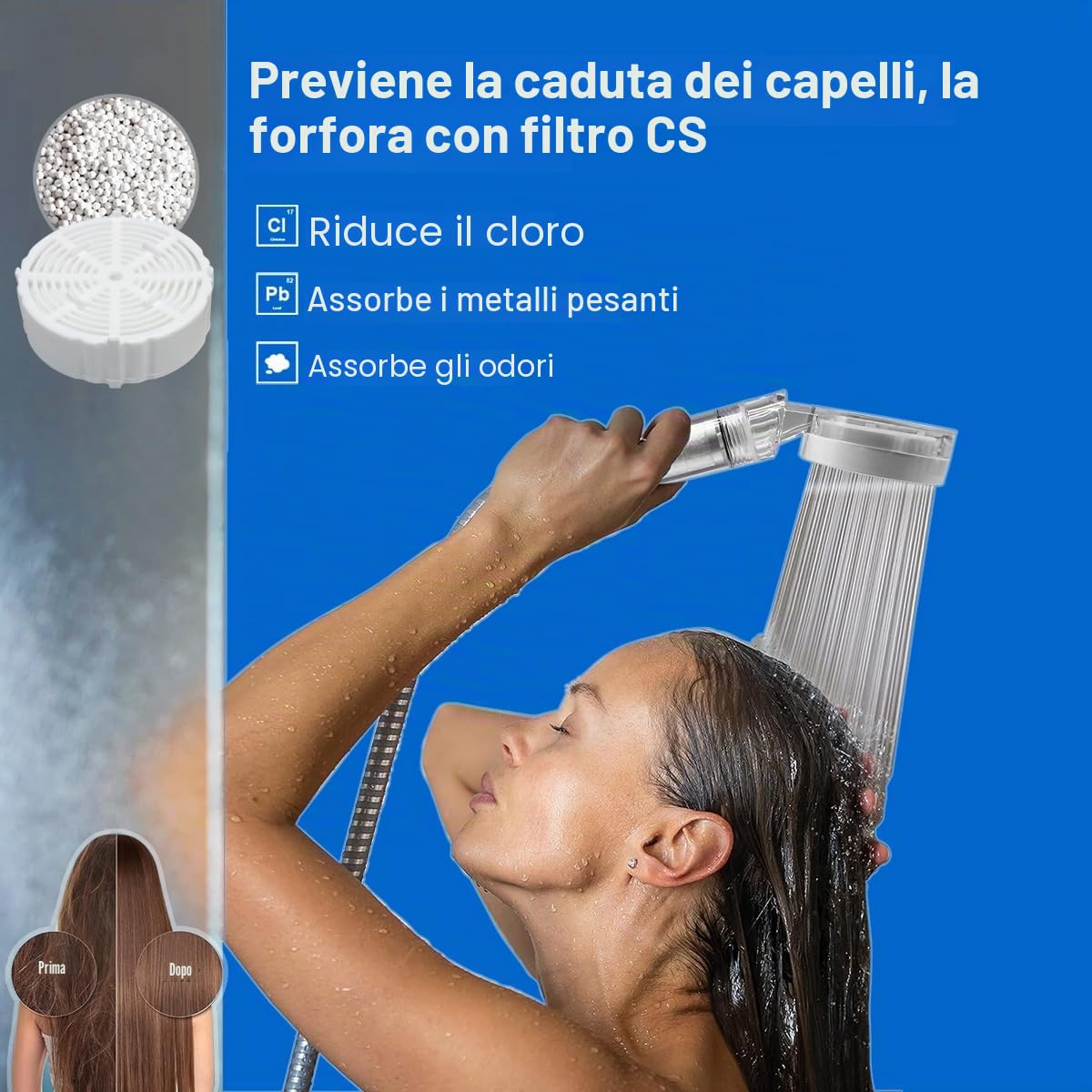 Althy SFH70 Soffione Doccia Filtrante Alta Pressione
