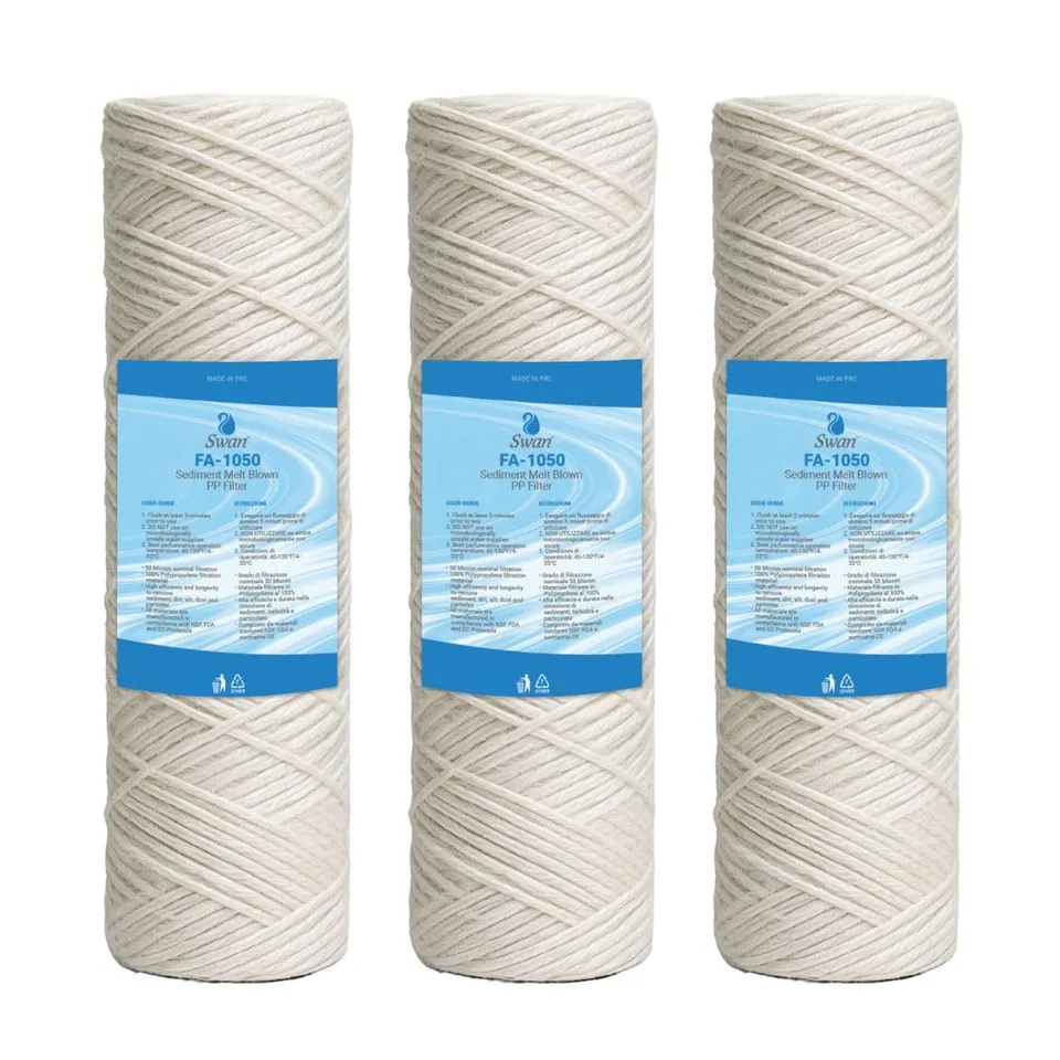Bellerofonte 10 Pollici 50 Micron cartuccia filo 3 pezzi