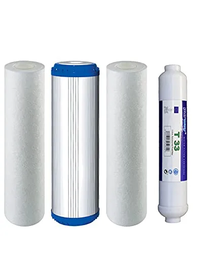 AB Group Set 4 Filtri Osmosi 10" PLAX T33 5 Stadi Ricambio