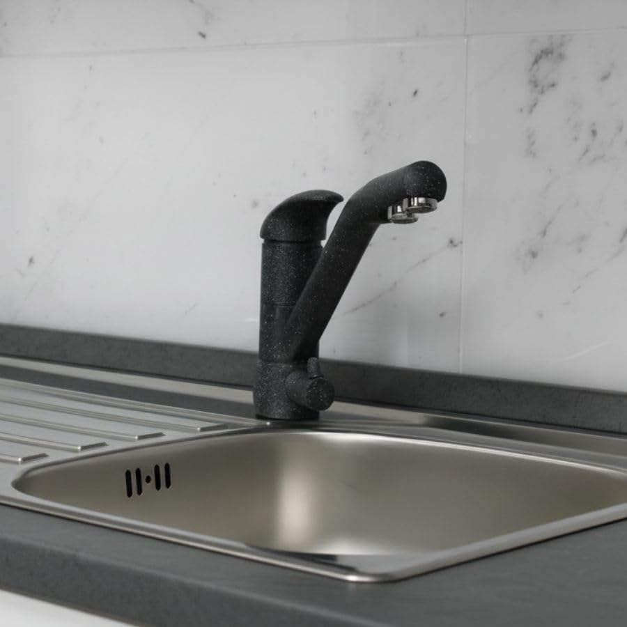 Bellerofonte Rubinetto Cucina 3 Vie Nero Miscelatore