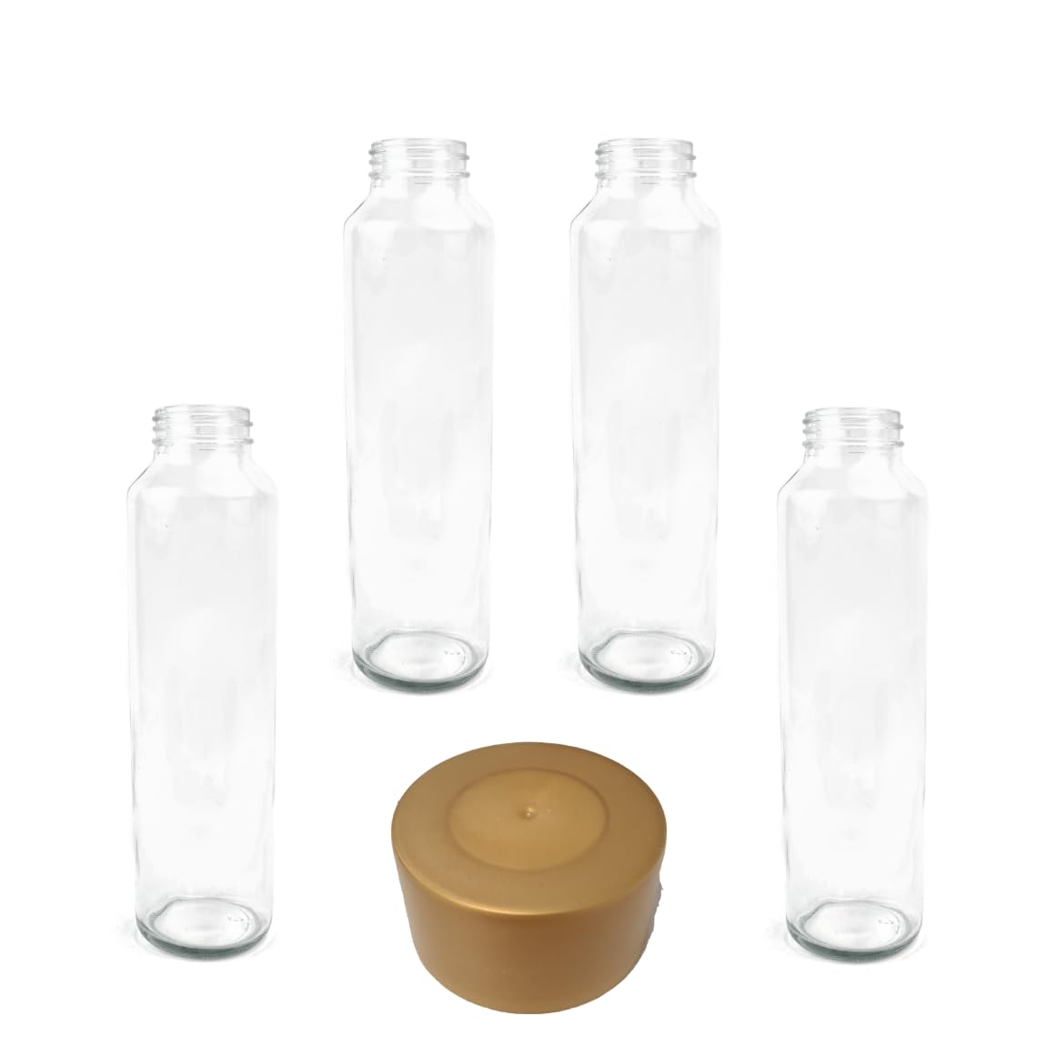 Swan Kefass Bottiglia vetro 750 ml 4 pezzi tappo argento