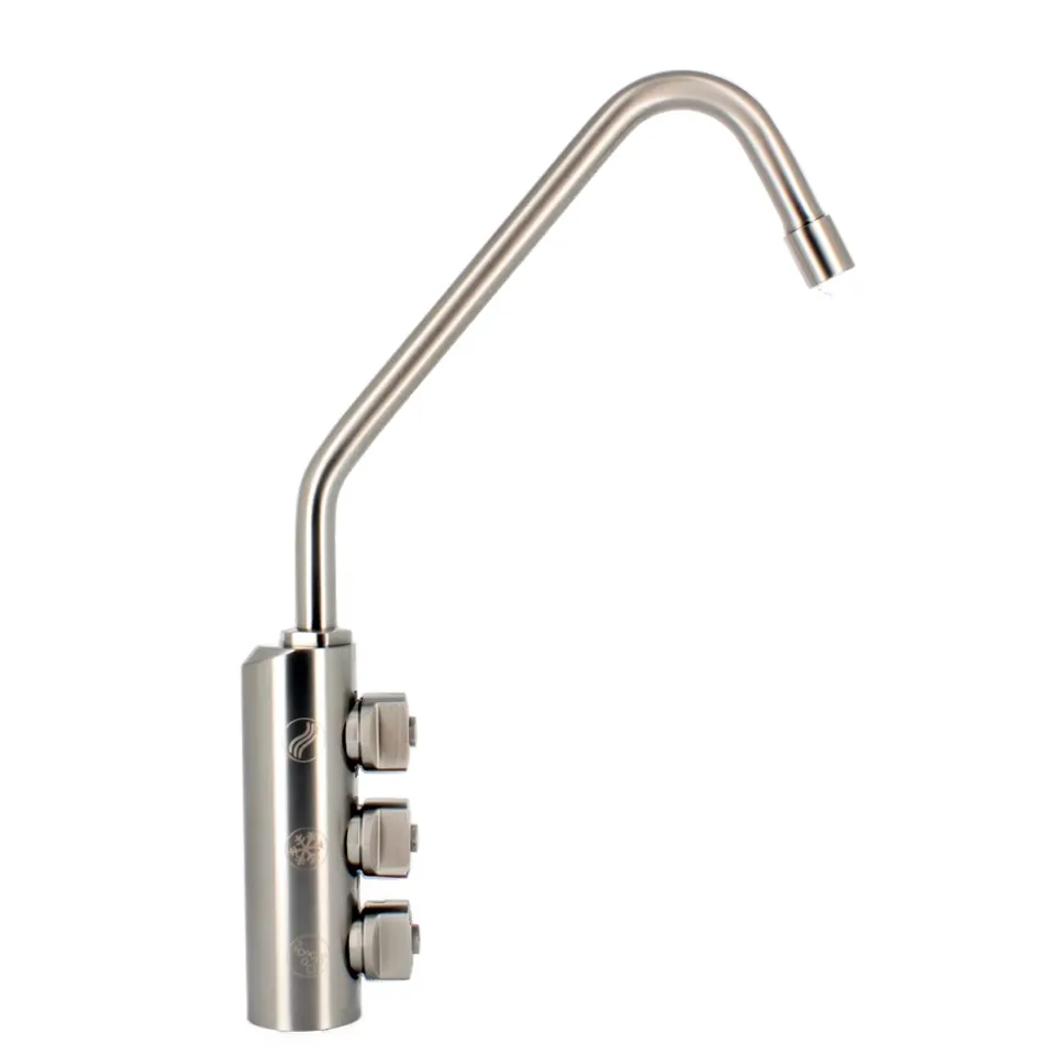 Bellerofonte Rubinetto 3 Vie Alto Inox 304 1/4"