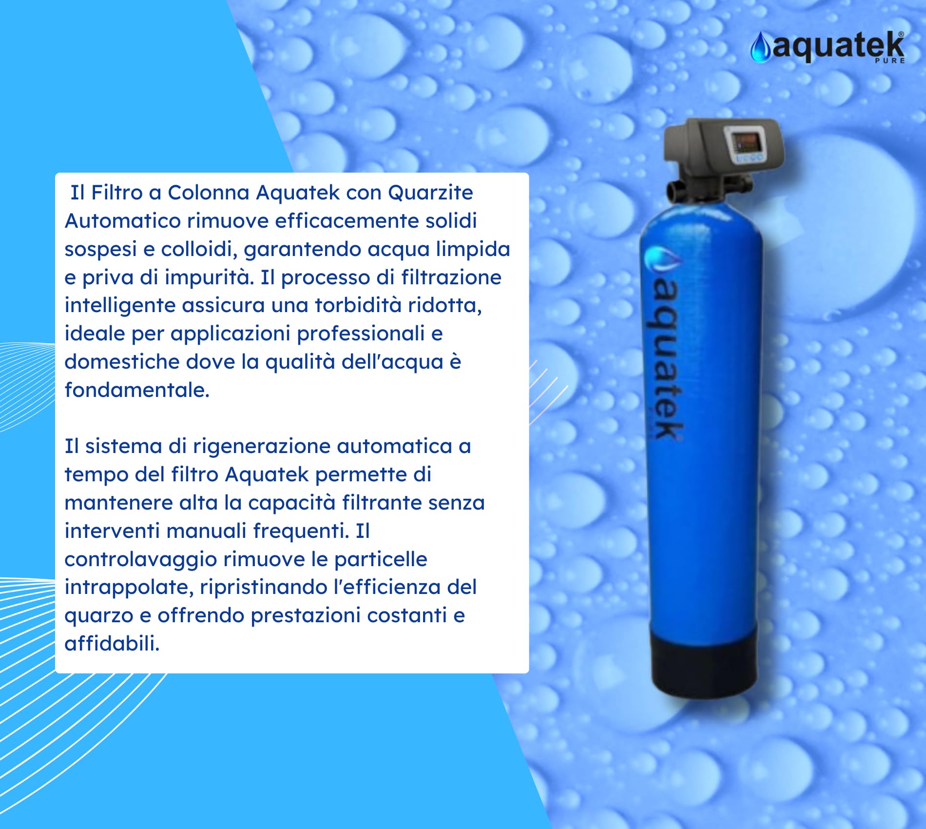 Aquatek QZF-070 filtro quarzite automatico 650 l/h