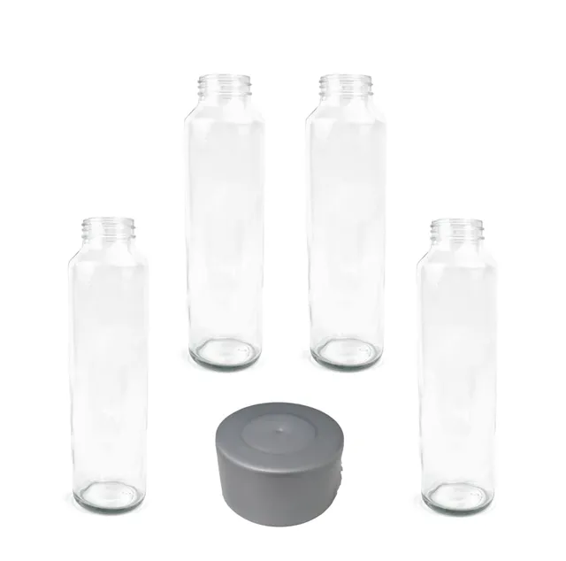 Swan Kefass Bottiglia vetro 750 ml 4 pezzi tappo argento