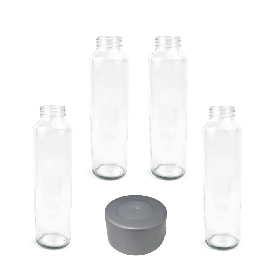 Swan Kefass Bottiglia vetro 750 ml 4 pezzi tappo argento