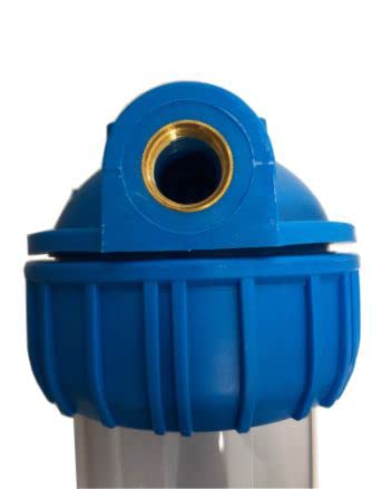 Bellerofonte 10 pollici tazza porta filtro trasparente ottonata