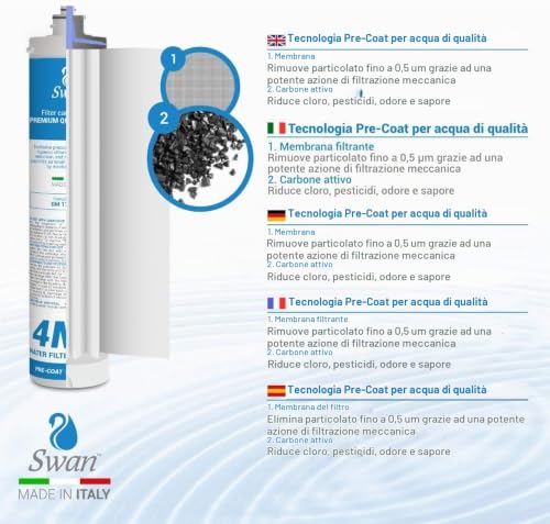 Bellerofonte 4MF filtro baionetta carbone 0,5 micron Everpure 4C
