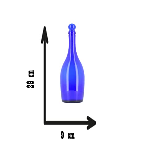 BELLEROFONTE bottiglia vetro blu 750 ml tappo a pressione