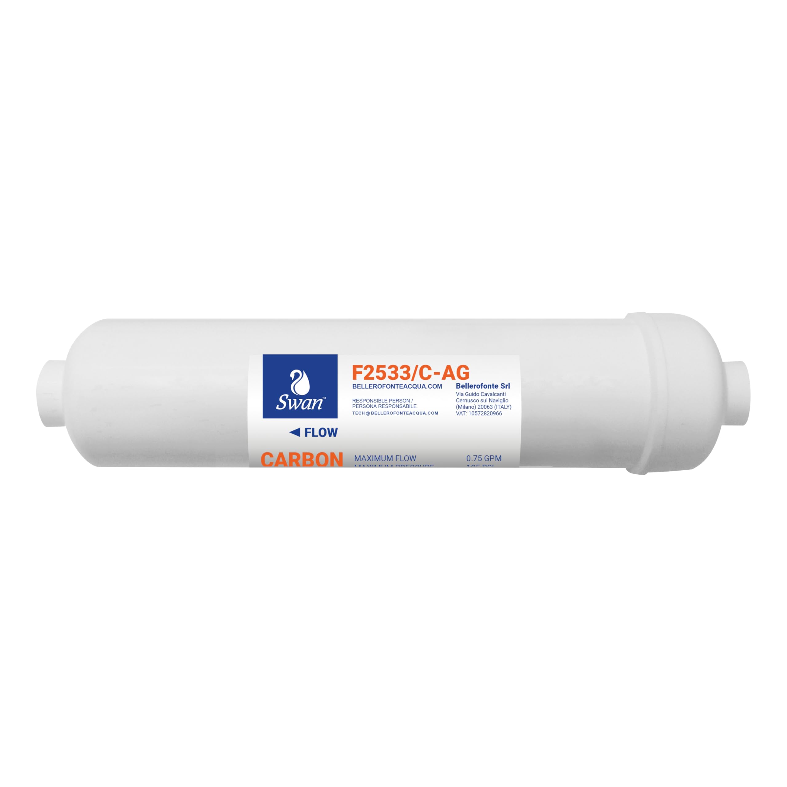 Bellerofonte AICROSW Filtro Linea 10" Carbone Vegetale GAC