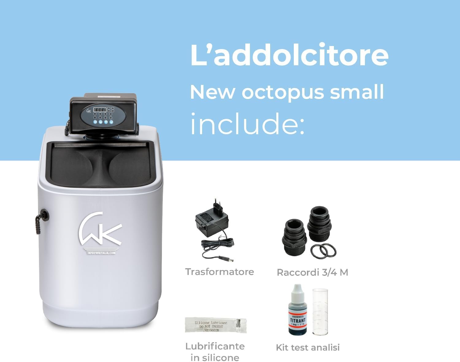 WK New Octopus Slim addolcitore acqua 3000 litri 4 persone
