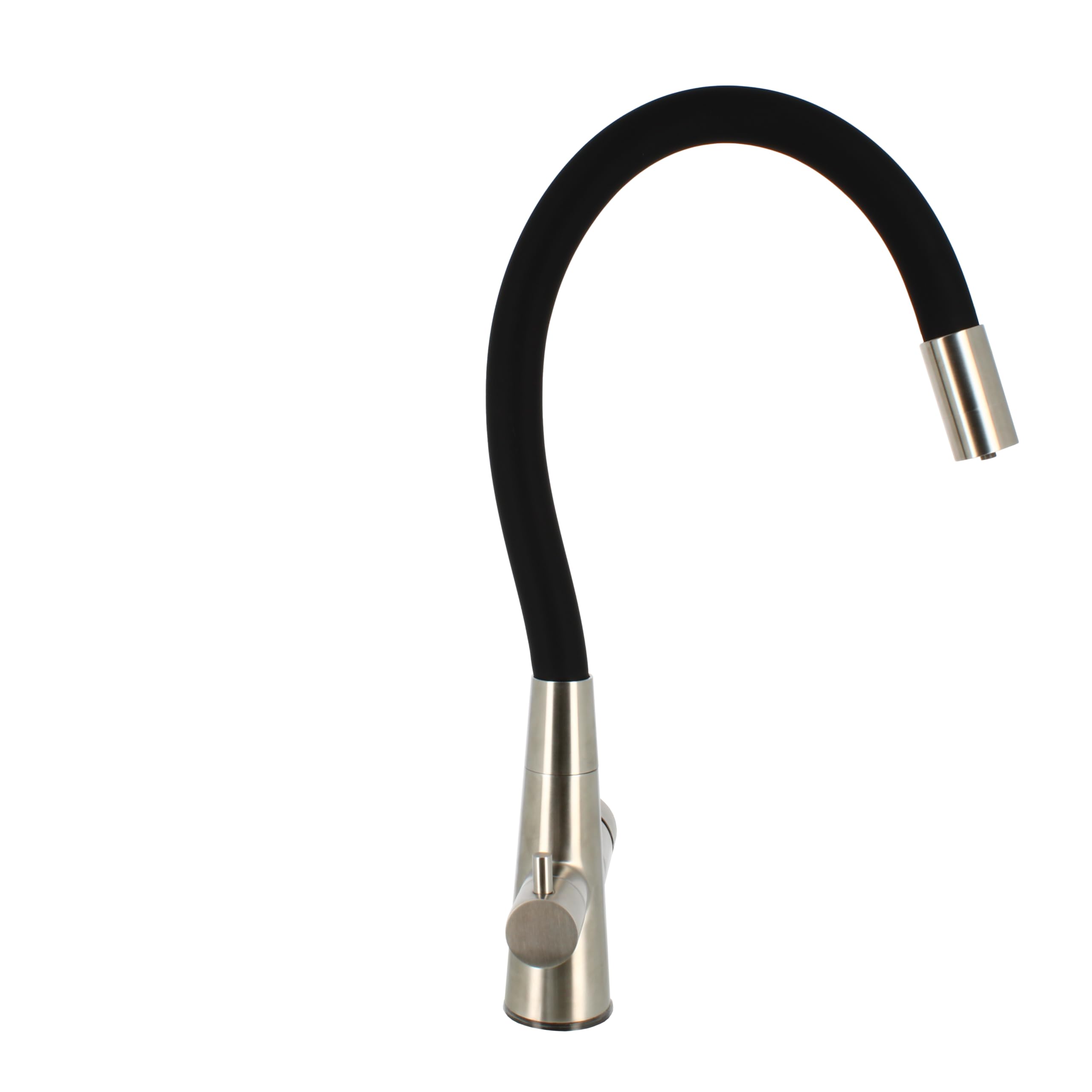 Bellerofonte Rubinetto 3 Vie Cucina Canna Flessibile Nera