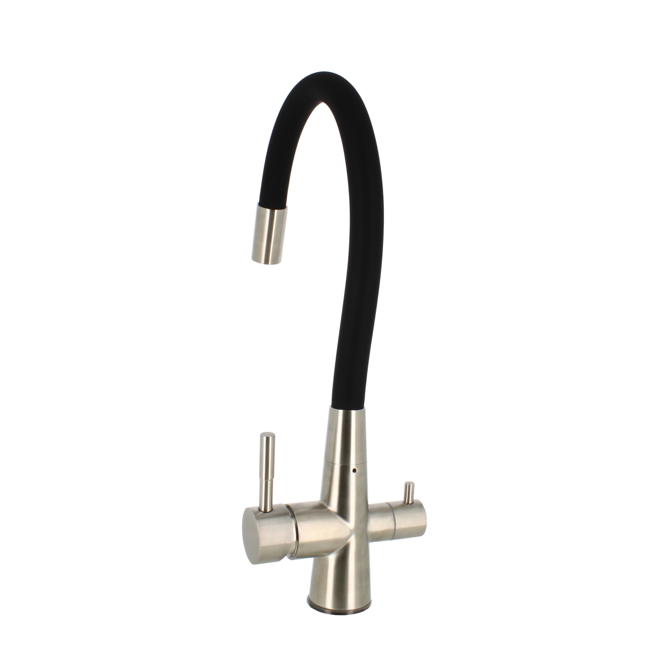 Bellerofonte Rubinetto 3 Vie Cucina Canna Flessibile Nera