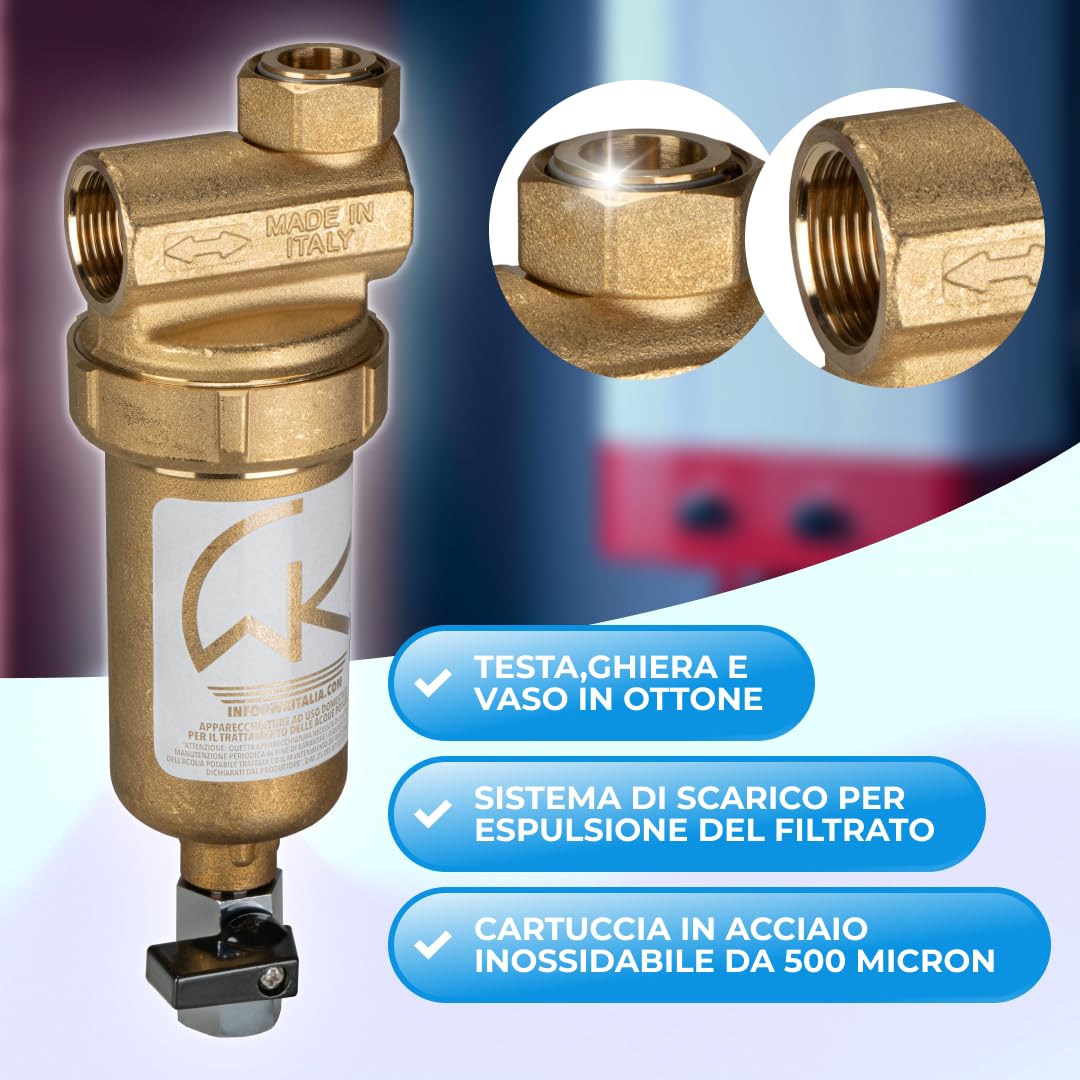 WK Defangatore Magnetico Caldaia Ottone 3/4" Singolo