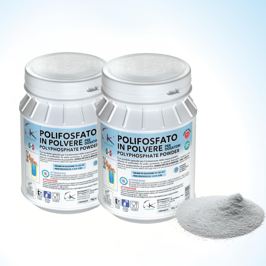 WK Polifosfati Polvere Anticalcare Caldaia 1 Kg 1 Barattolo