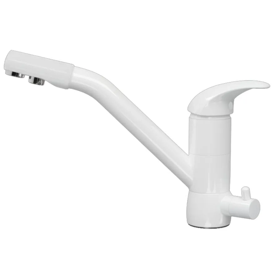 Bellerofonte Rubinetto Cucina 3 Vie Bianco Miscelatore