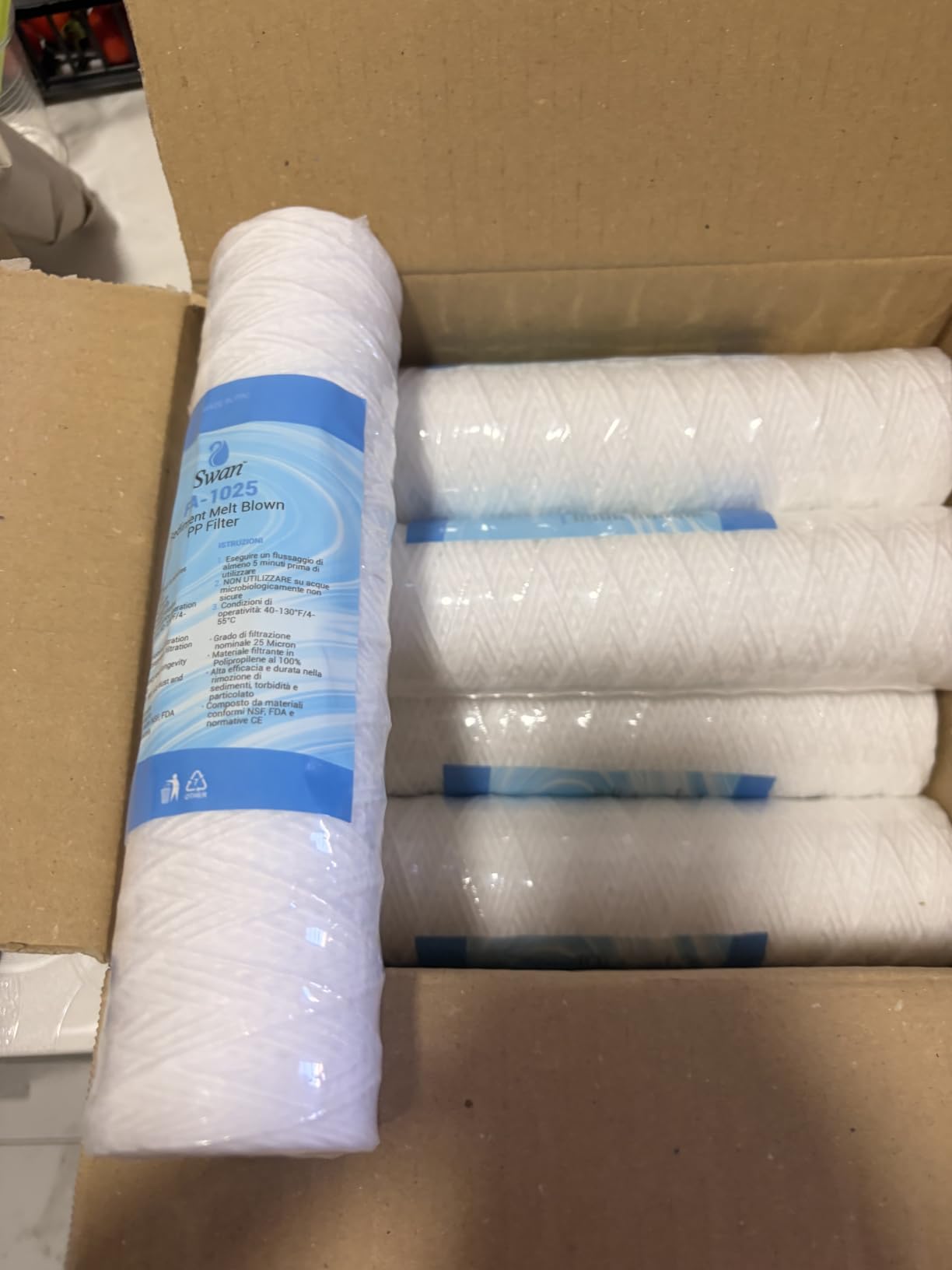 Bellerofonte Cartuccia Filtro Acqua 10" 25 Micron 1 Pezzo