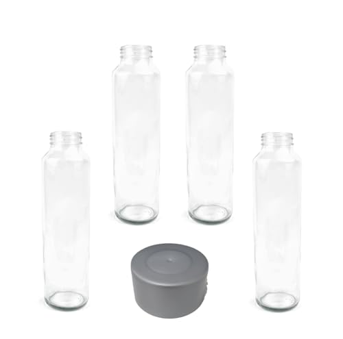 Swan Kefass Bottiglia vetro 750 ml 4 pezzi tappo argento