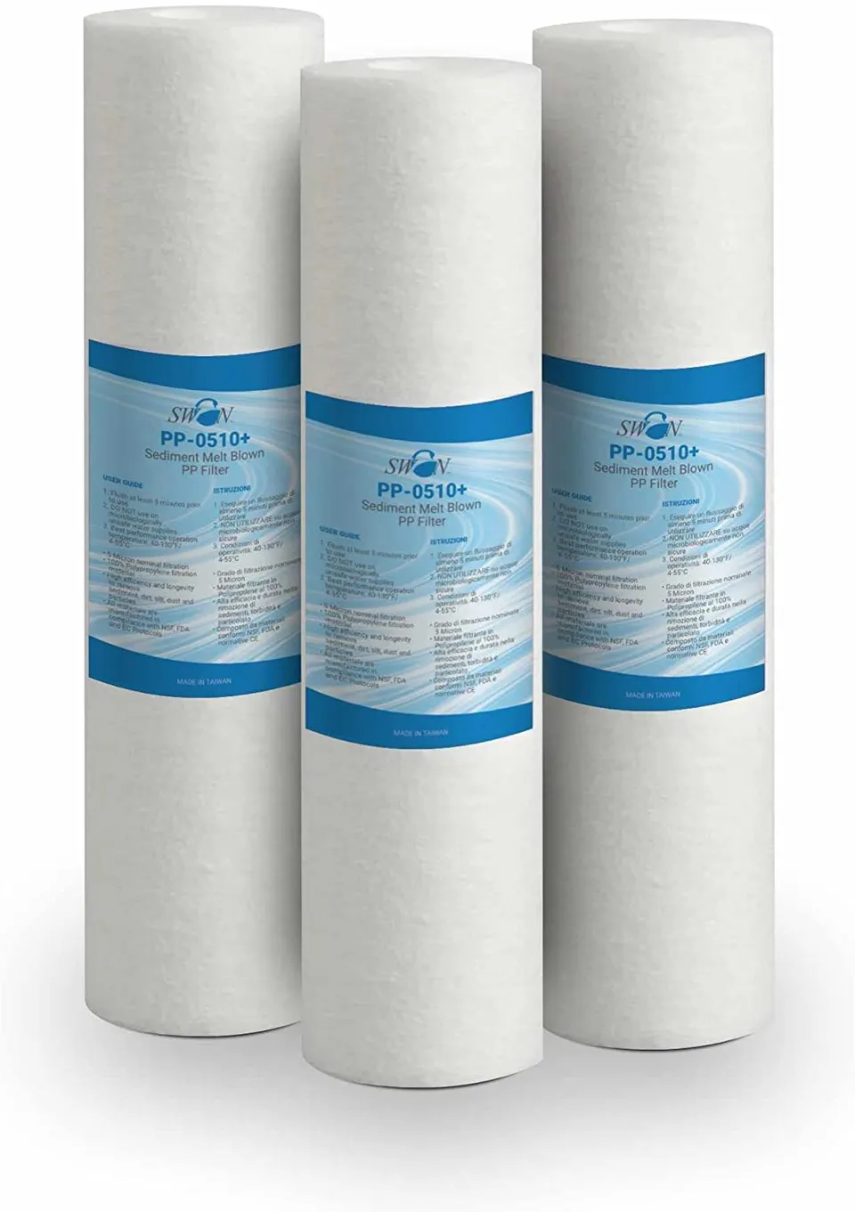 Bellerofonte Filtro Sedimenti 10" 5 Micron 3 Pezzi