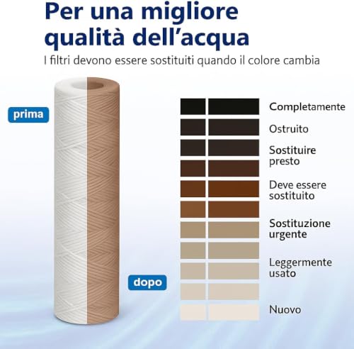 Bellerofonte 10 Pollici 50 Micron cartuccia filo 3 pezzi
