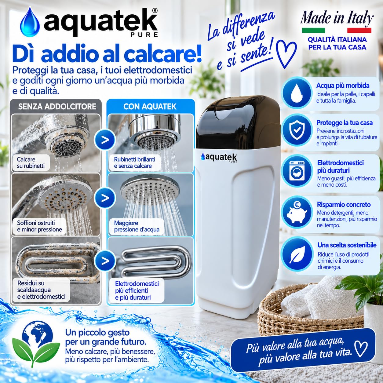 Aquatek Pure Luxury 20 F69 addolcitore automatico resina