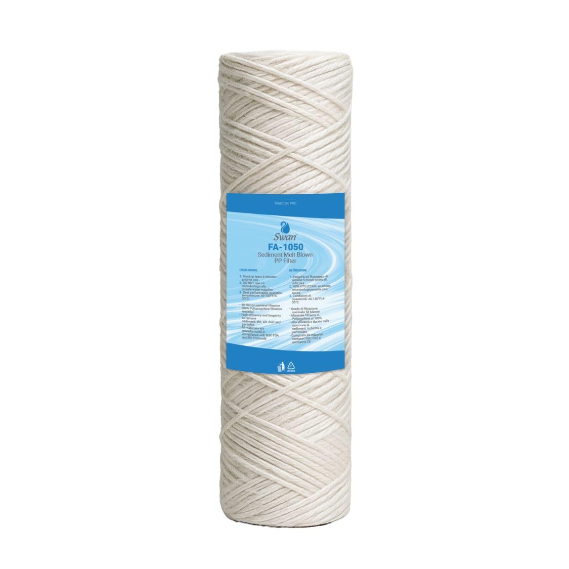 Bellerofonte 10 Pollici 50 Micron cartuccia filo 3 pezzi