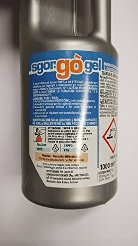 WK Sgorgò Gel Disgorgante Scarichi 1 Litro Professionale