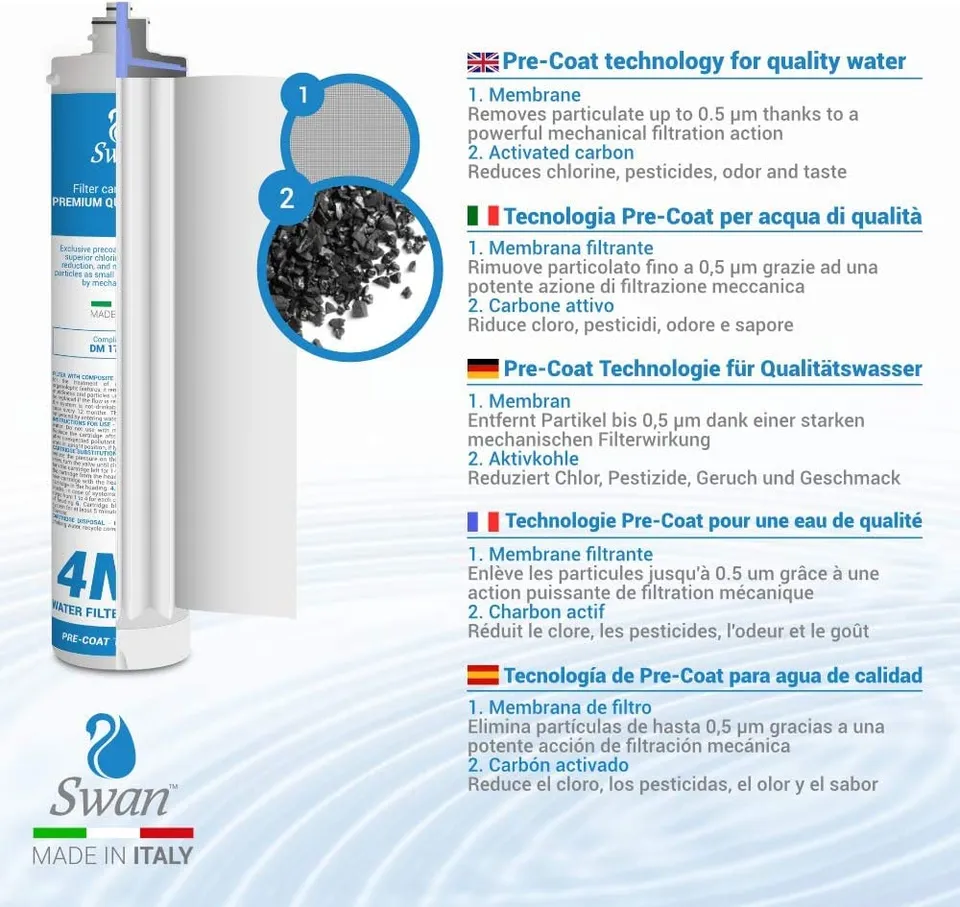 Bellerofonte Swan 4MF Filtro a baionetta 0,5 micron