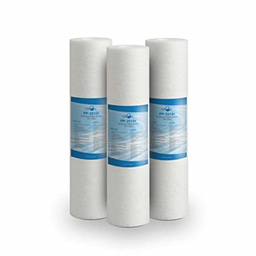 Bellerofonte Filtro Sedimenti 10 Pollici 25 Micron Cartuccia 3 Pezzi
