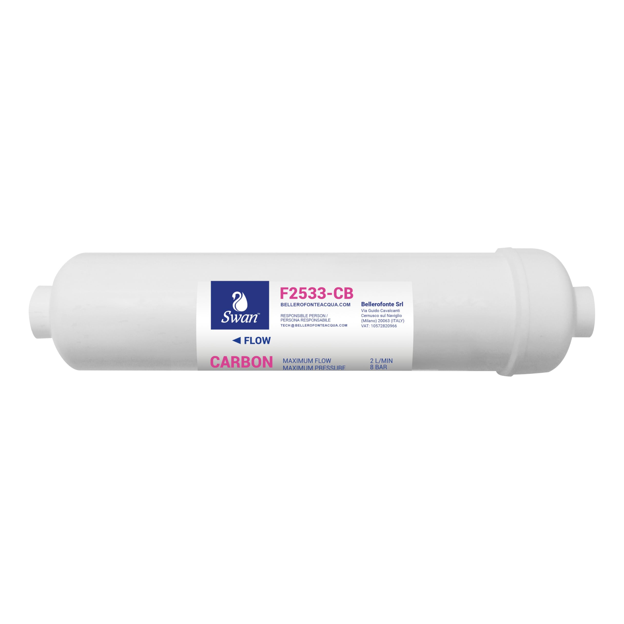 Bellerofonte AICROSW Filtro Linea 10" Carbone Vegetale GAC