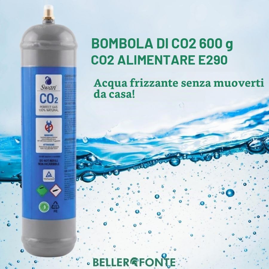 Swan Bombole CO2 600g per Gasatore 3 Pezzi E290 Alimentare