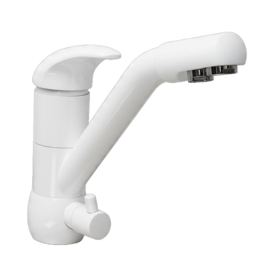 Bellerofonte Rubinetto Cucina 3 Vie Bianco Miscelatore