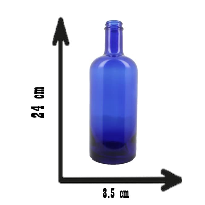 Bellerofonte Gin Bottiglia Vetro Blu 750 ml 3 Pezzi Solarizzata