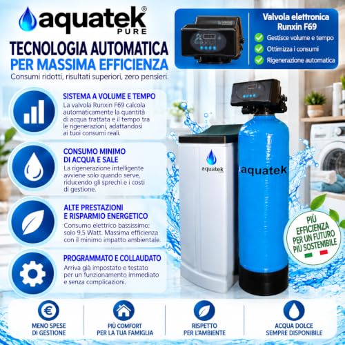 Aquatek Pure Wave Addolcitore Acqua 40 Litri Automatico